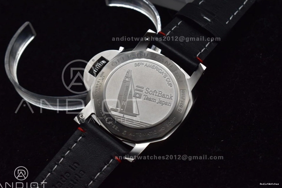 on  PAM732 Strap Green 1:1 P OnTrend Dial Leather Brown Dark Best 999 TTF Edition 0210